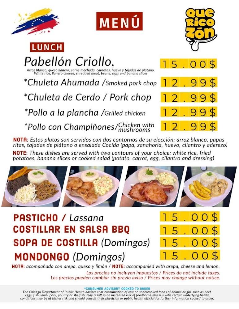 QUERICOZON Menu image 1
